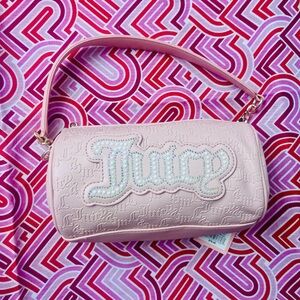 Juicy Couture Light Pink Embossed Roll Bag